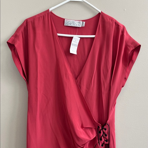Shipley and Halmos Barneys New York red silk dress size 10 new - Picture 2 of 16